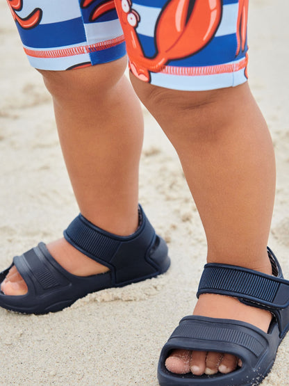 Navy Blue Pool Sliders
