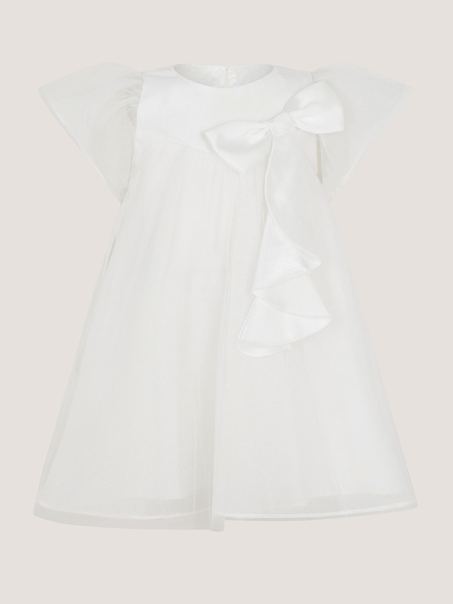 Dsiney Kidz - Monsoon Cream Baby Winnie Satin Bow Party Dress image 2