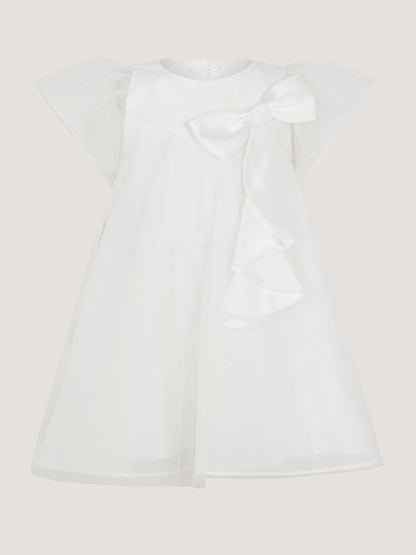 Dsiney Kidz - Monsoon Cream Baby Winnie Satin Bow Party Dress image 2