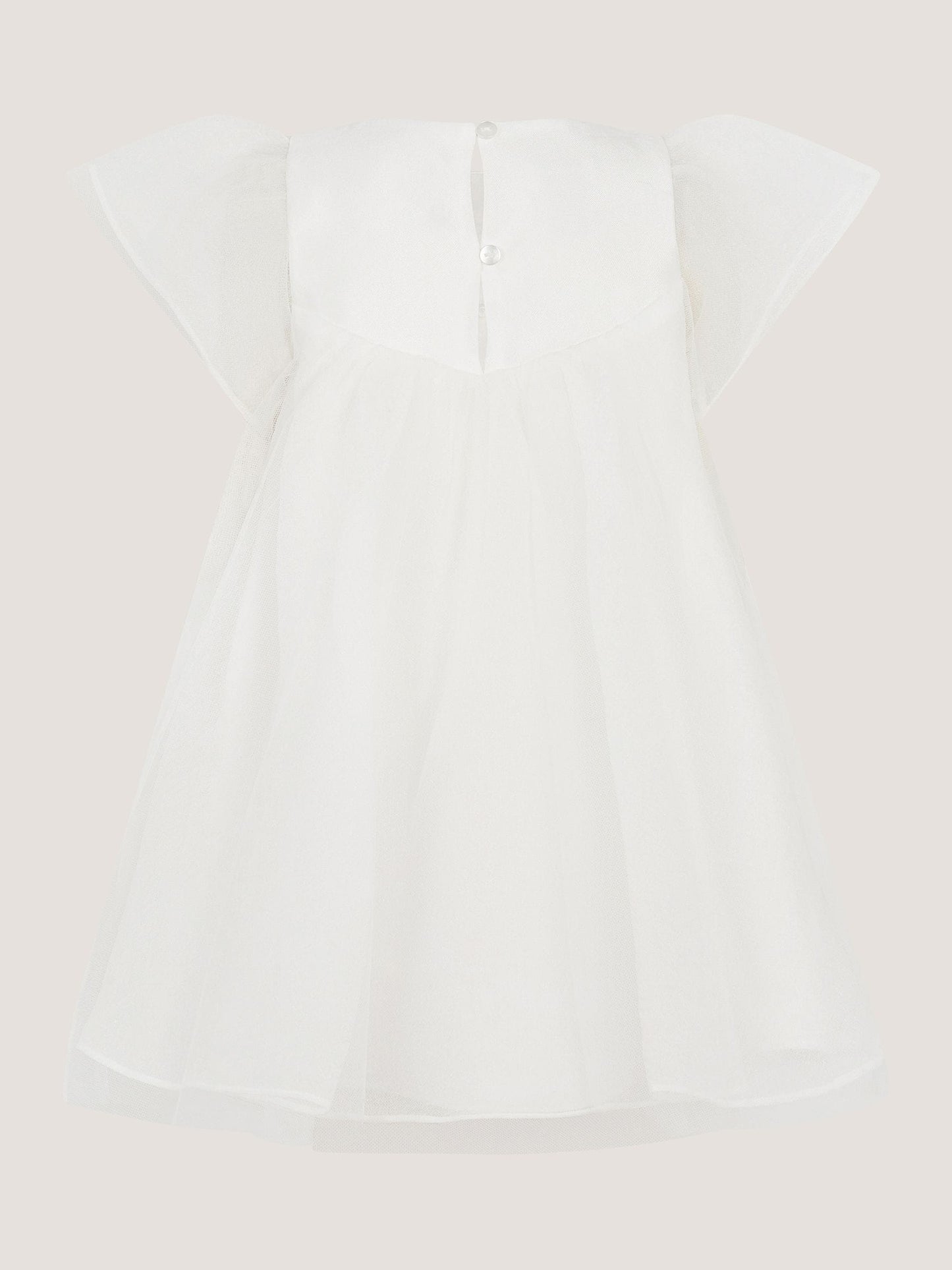 Dsiney Kidz - Monsoon Cream Baby Winnie Satin Bow Party Dress image 3