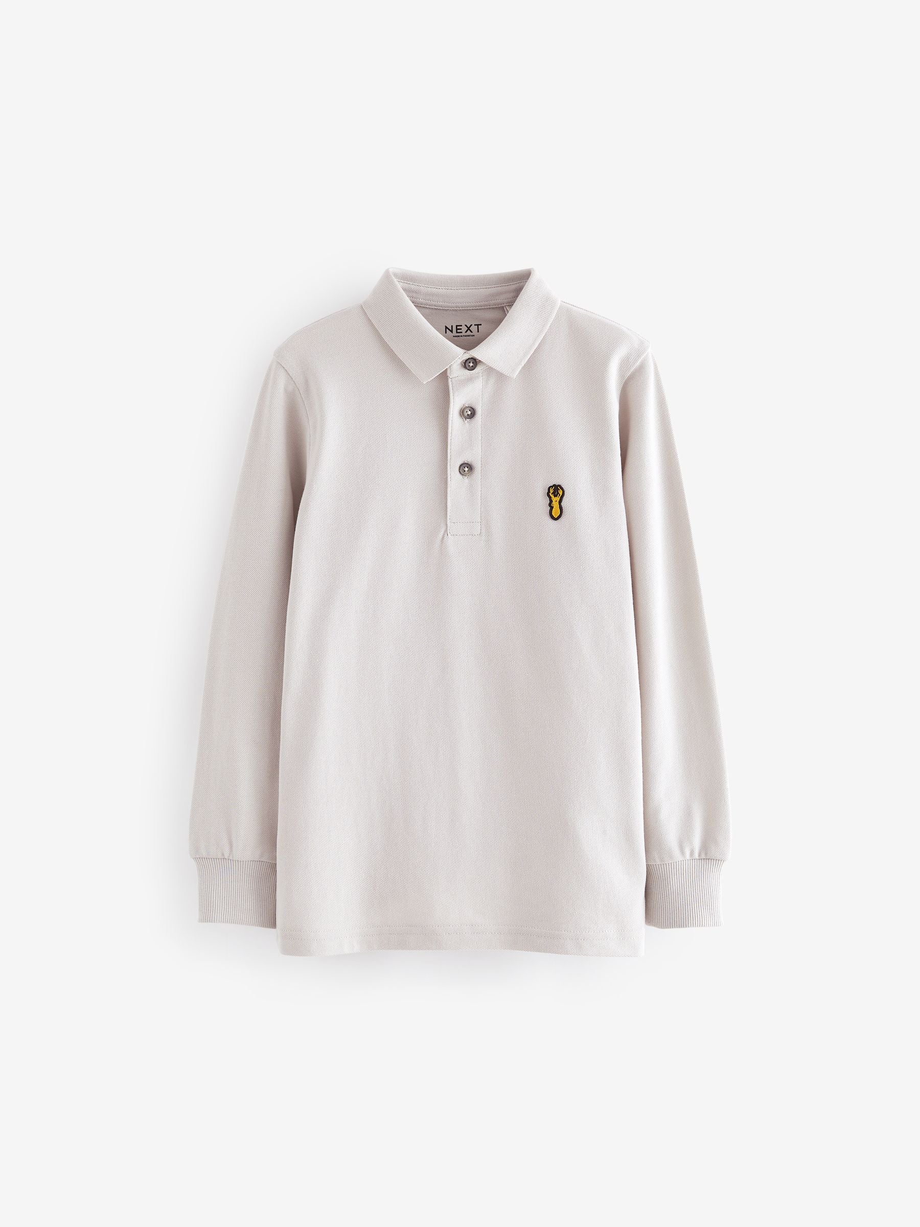 Dsiney Kidz - Grey Long Sleeve Polo Shirt (3-16yrs) image 1