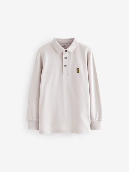 Dsiney Kidz - Grey Long Sleeve Polo Shirt (3-16yrs) image 1