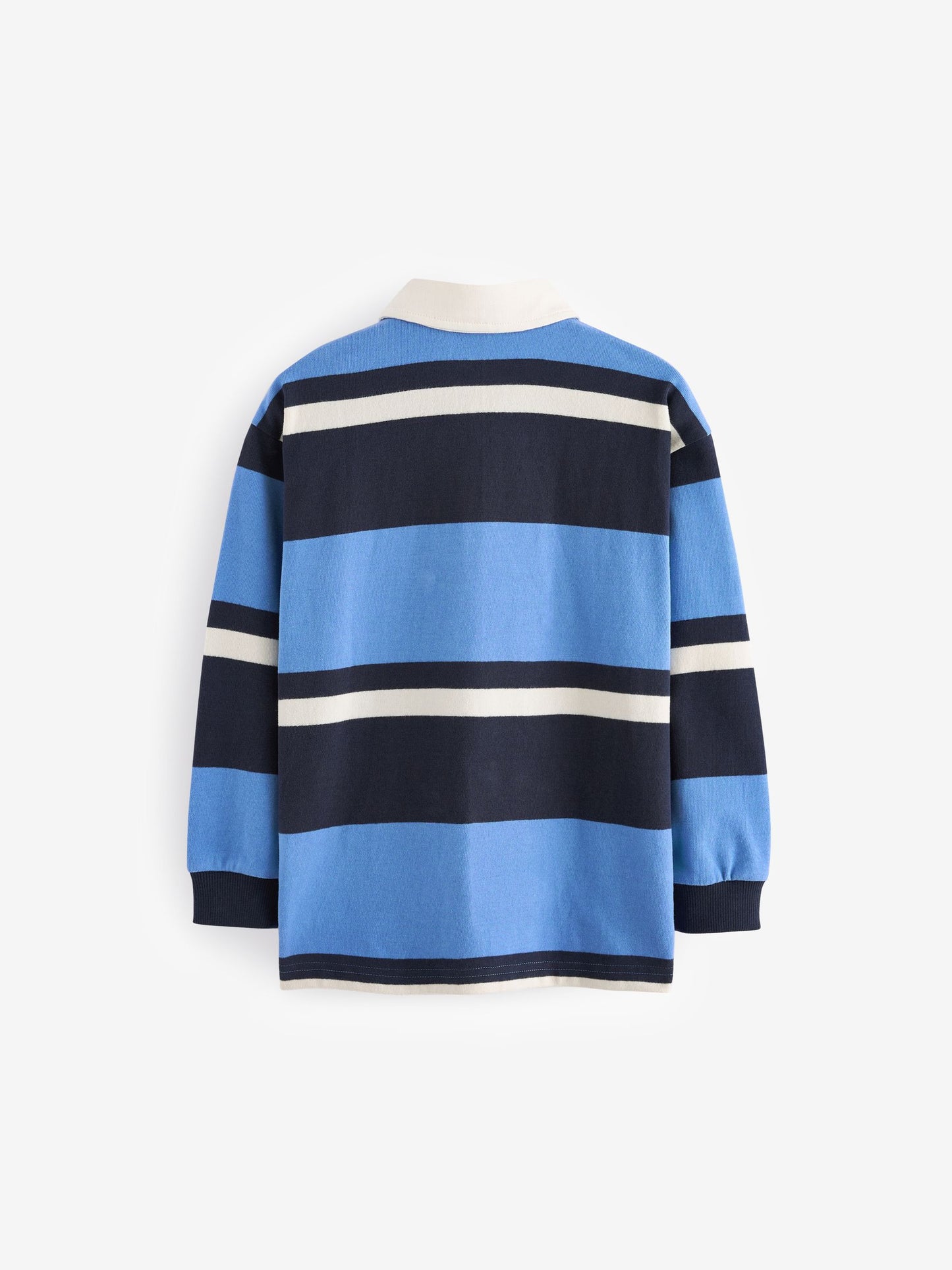 Dsiney Kidz - Blue Long Sleeve Rugby 100% Cotton Polo Shirt (3-16yrs) image 6