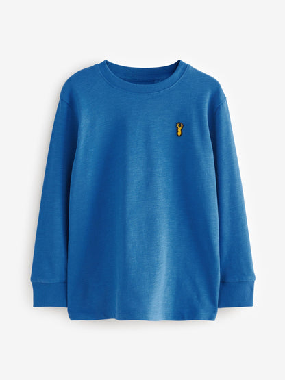 Dsiney Kidz - Blue Stag Logo Long Sleeve Cosy T-Shirts 4 Pack (3-16yrs) image 6