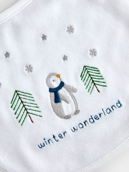 JoJo Maman Bébé Grey Little Snow Bear 2-Pack Bibs - image 6