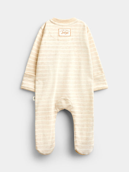 JoJo Maman Bébé Natural Bear Family Appliqué Zip Sleepsuit - image 2