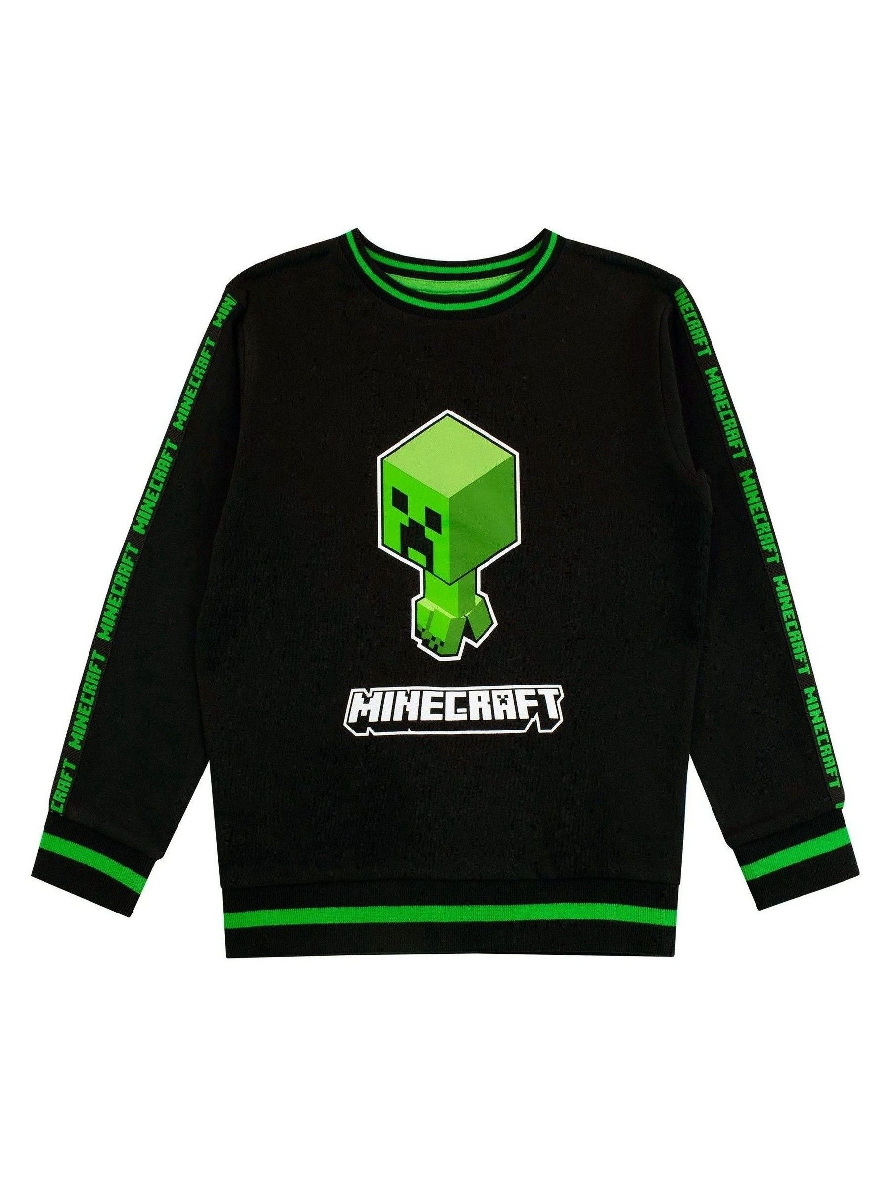 Dsiney Kidz - Character Green Minecraft Creeper 100% Cotton Sweatshirt image 1