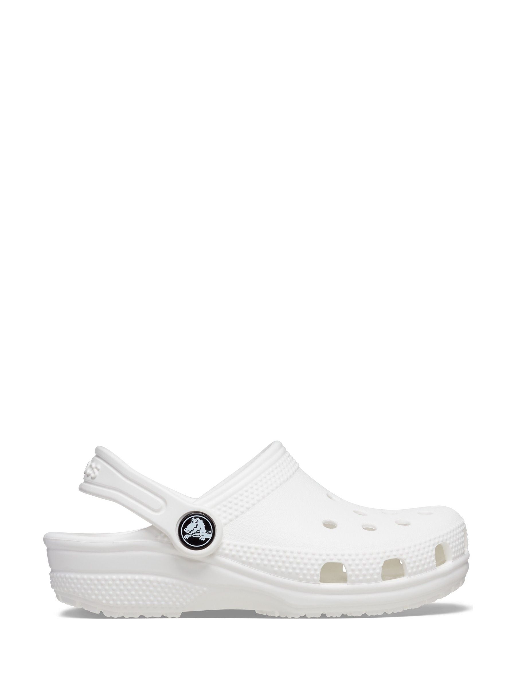 Crocs White Classic Toddler Clogs image 1