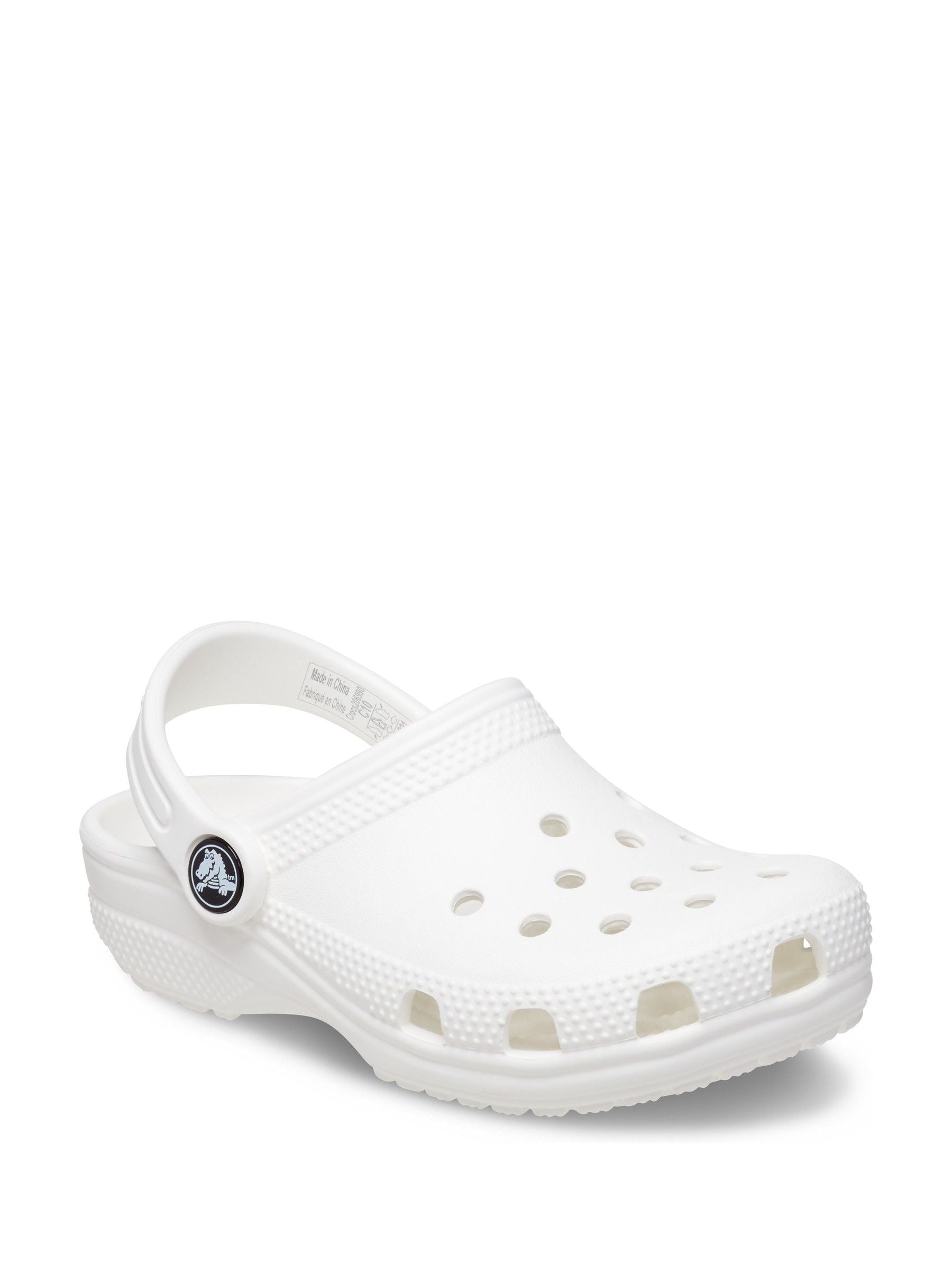 Crocs White Classic Toddler Clogs image 4