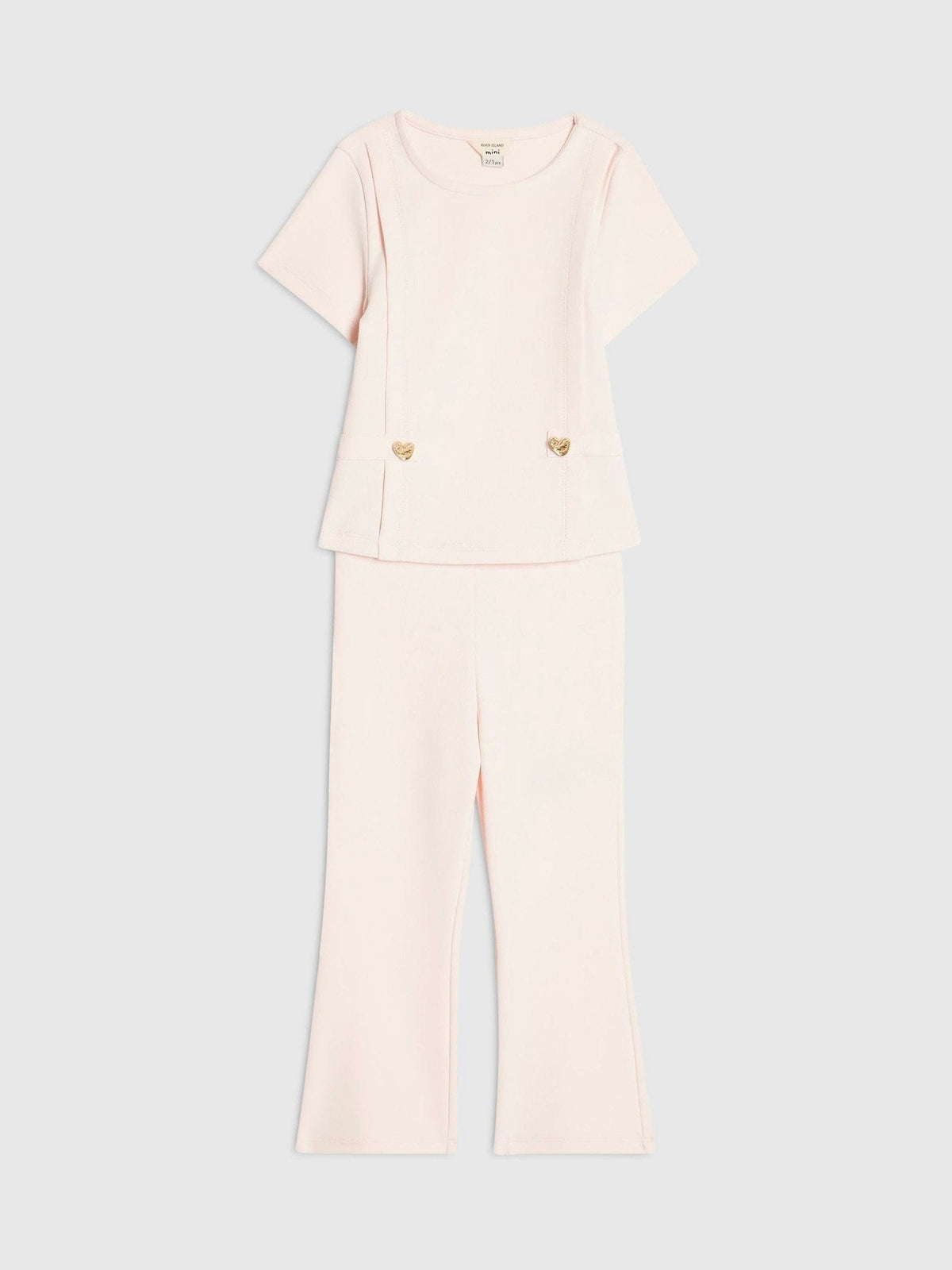 Dsiney Kidz - River Island Pink Ponte Smart Top & Kickflare Set image 4