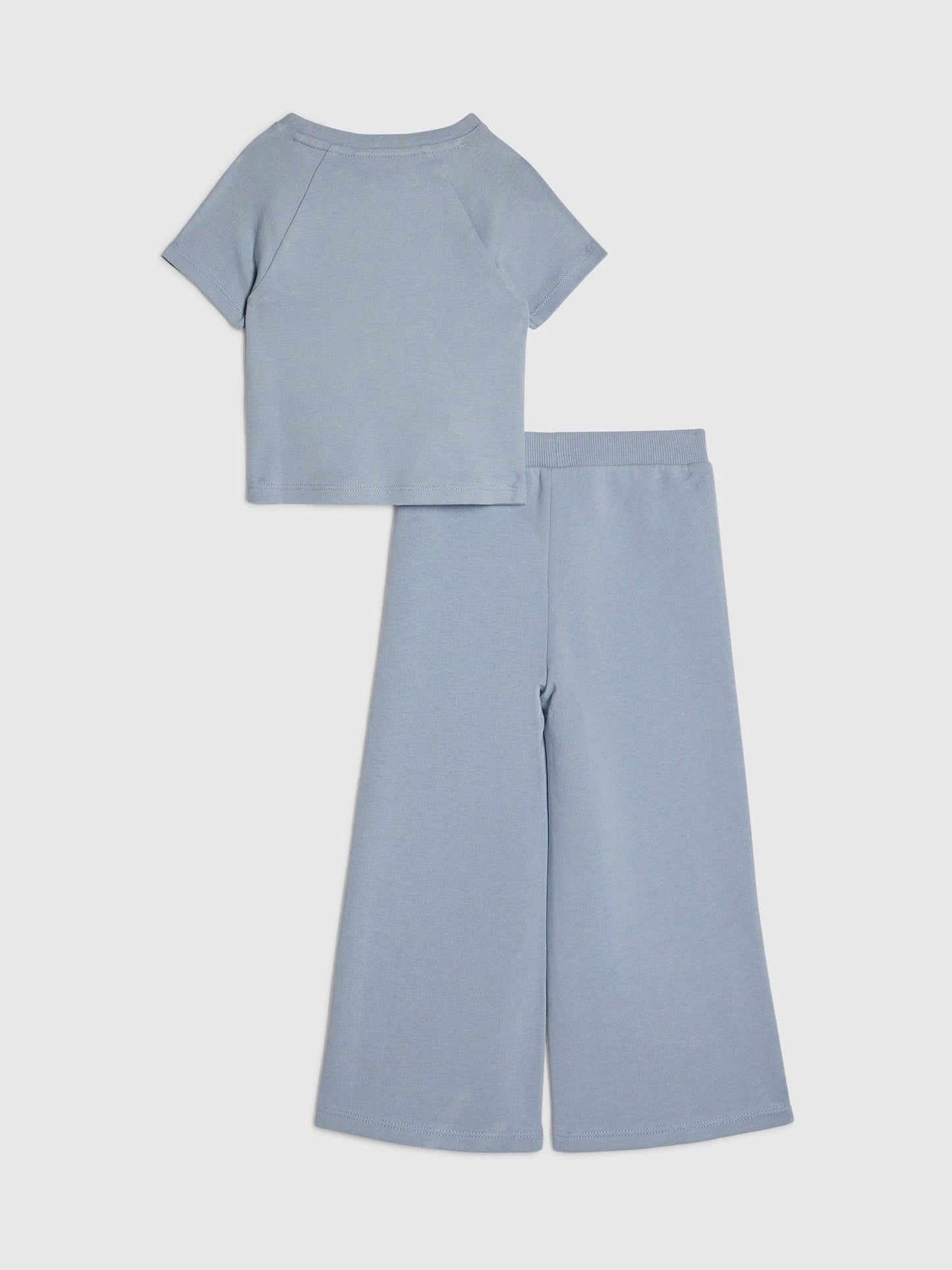 Dsiney Kidz - River Island Blue Bow Top & Wide Leg Joggers Set image 2