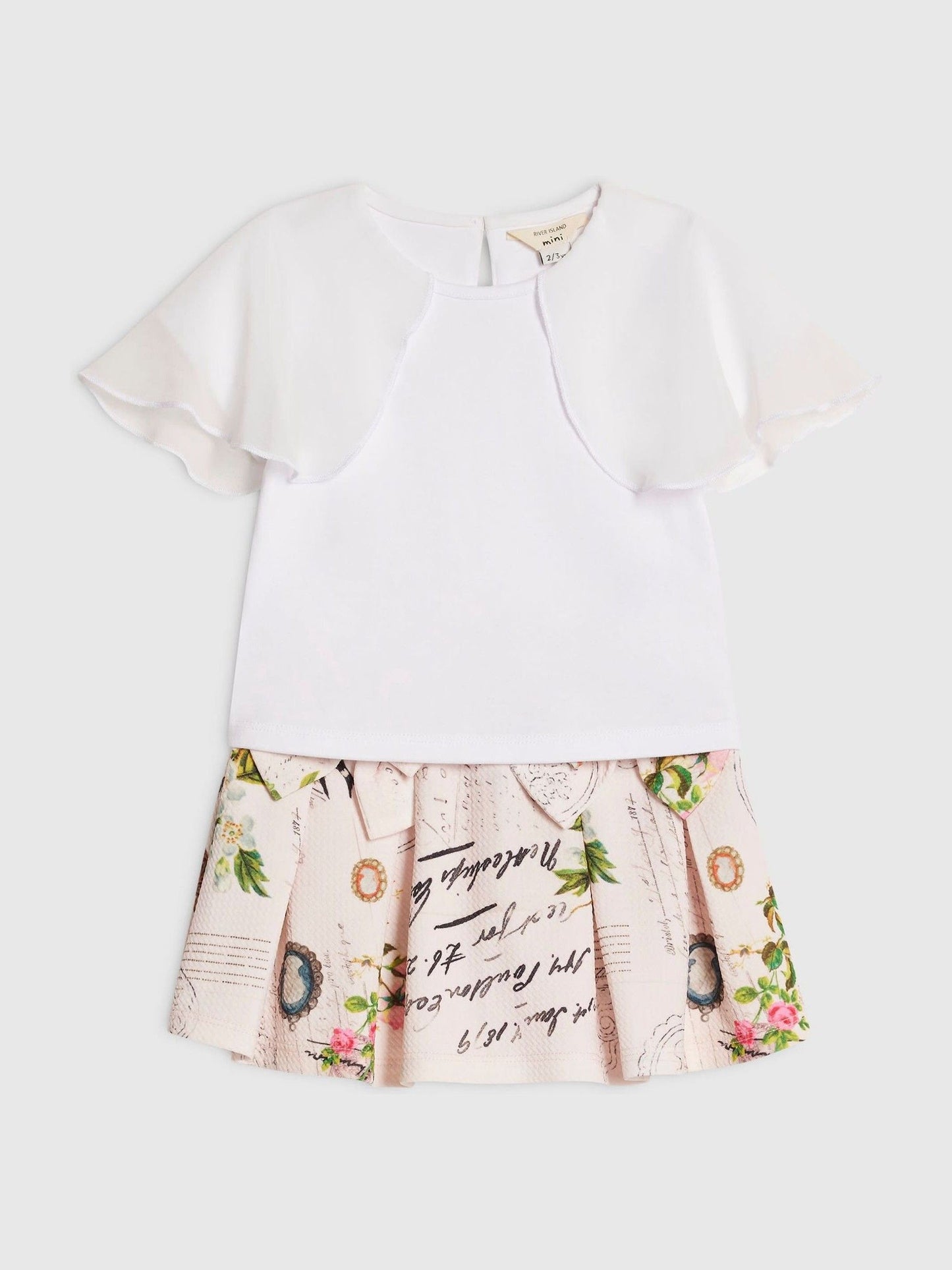 Dsiney Kidz - River Island Pink Poetcore Top & Skirt Set image 3