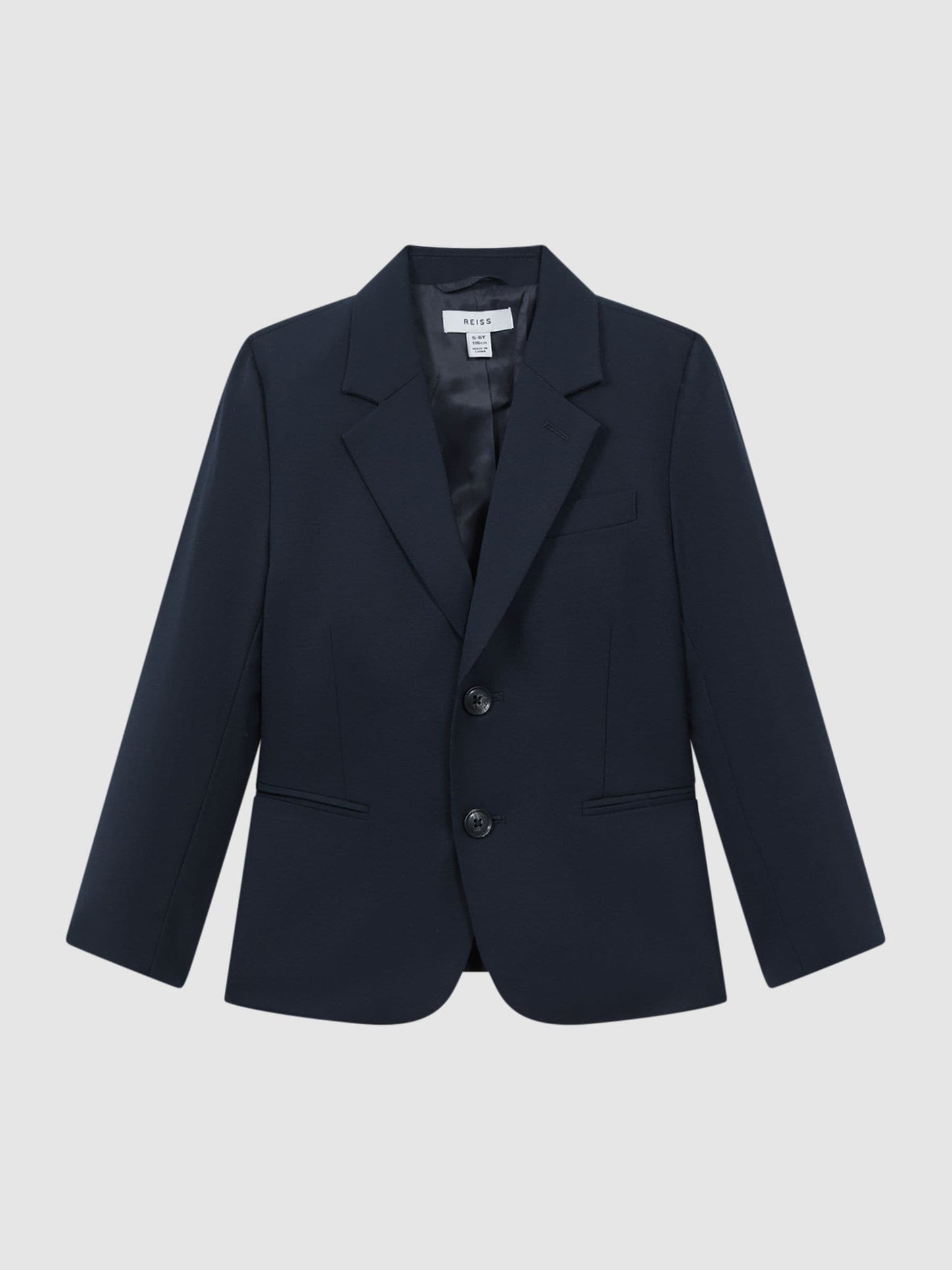 Reiss Navy Hope 3-9 yrs Wool Blend Single Breasted Blazer image 2