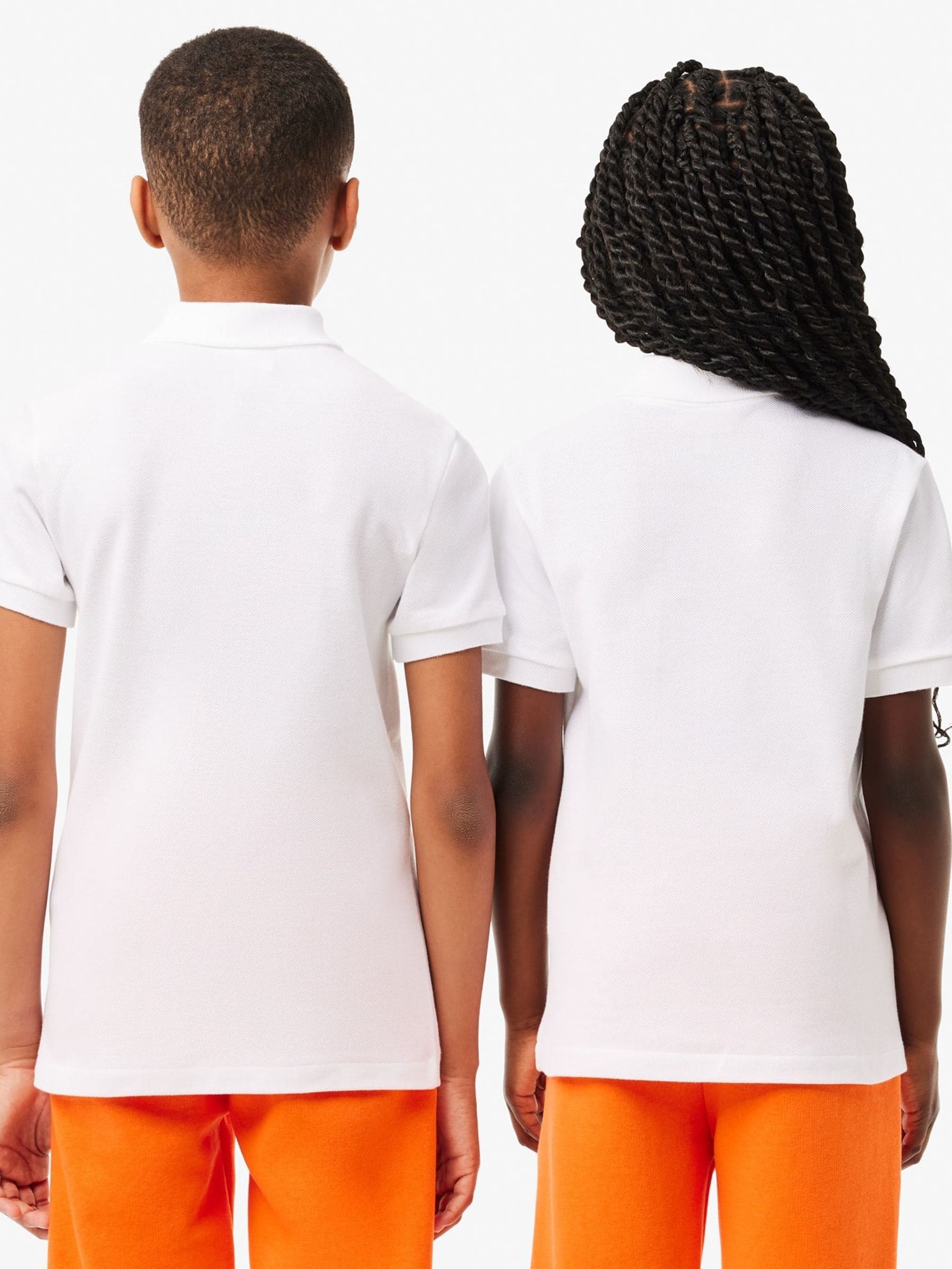 Dsiney Kidz - Lacoste White Petit Pique Short Sleeve Polo Shirt image 2