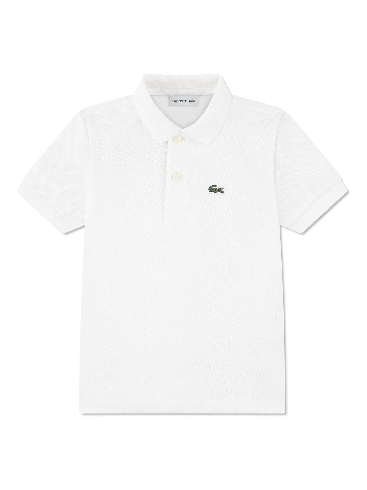 Dsiney Kidz - Lacoste White Petit Pique Short Sleeve Polo Shirt image 3
