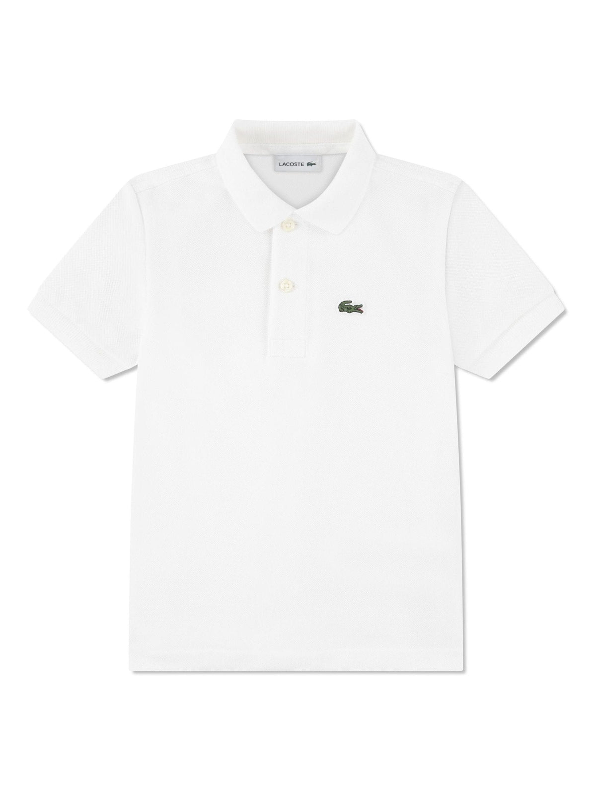 Dsiney Kidz - Lacoste White Petit Pique Short Sleeve Polo Shirt image 3