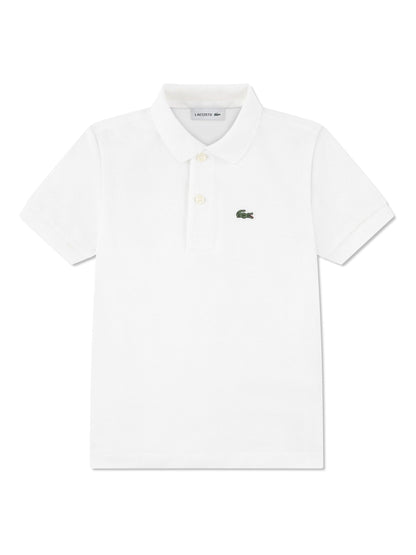 Dsiney Kidz - Lacoste White Petit Pique Short Sleeve Polo Shirt image 3