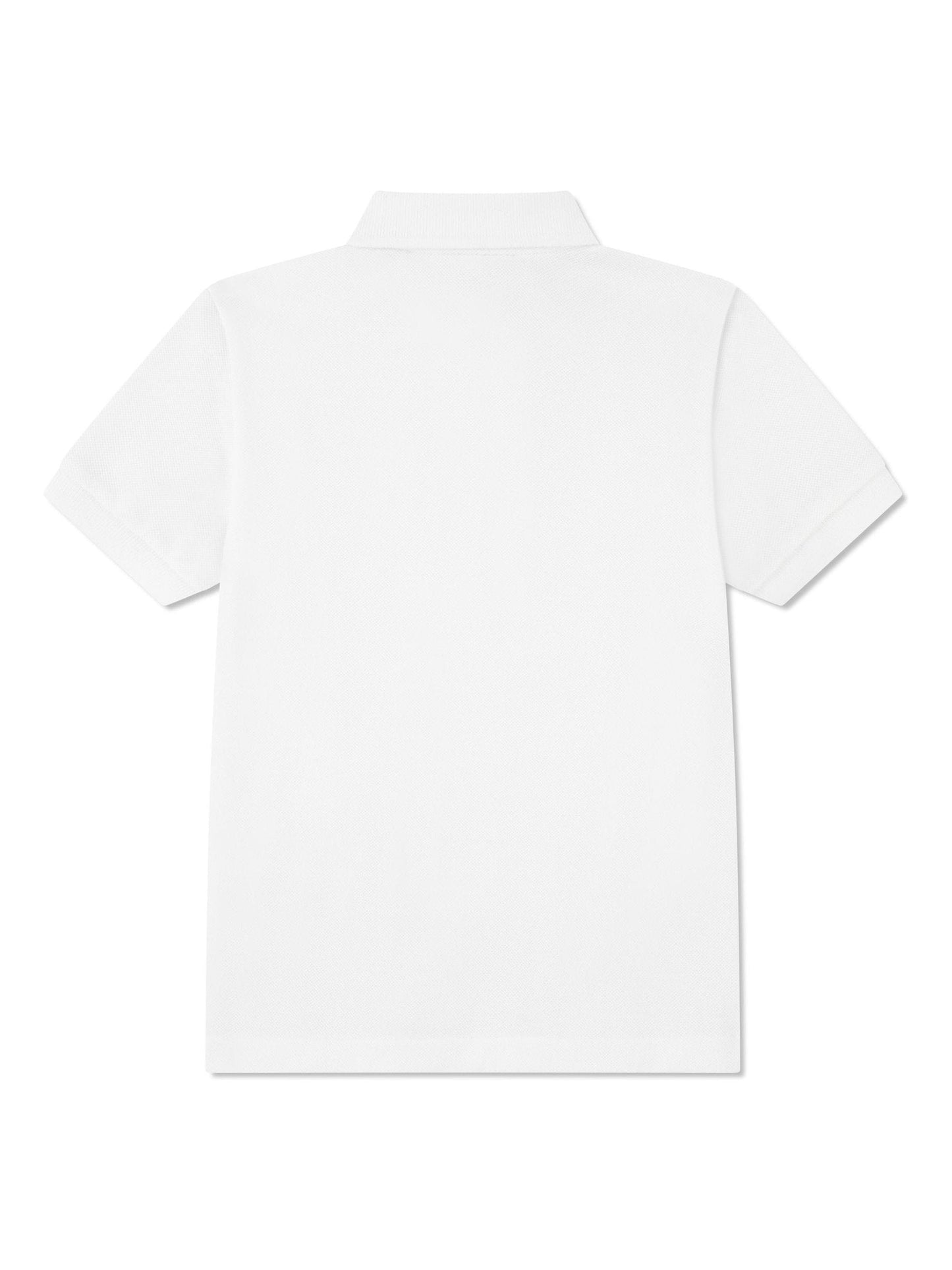 Dsiney Kidz - Lacoste White Petit Pique Short Sleeve Polo Shirt image 4