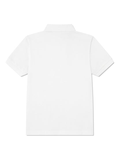 Dsiney Kidz - Lacoste White Petit Pique Short Sleeve Polo Shirt image 4
