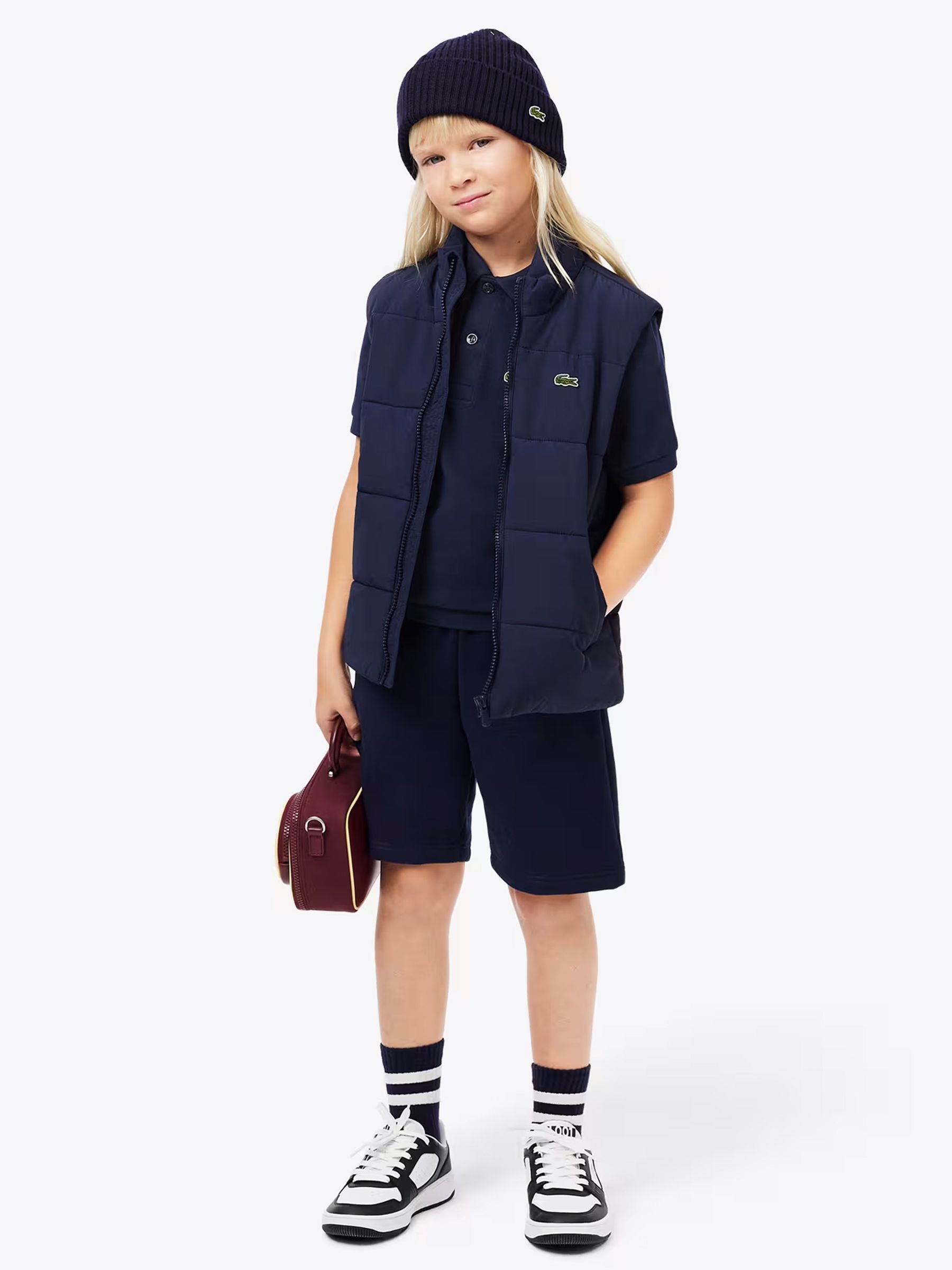 Dsiney Kidz - Lacoste Navy Blue Petit Pique Short Sleeve Polo Shirt image 2
