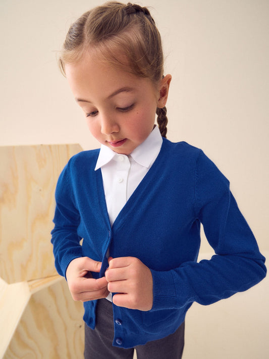 Dsiney Kidz - Blue Cotton Rich Bow Pocket School Cardigan (3-16yrs) image 1