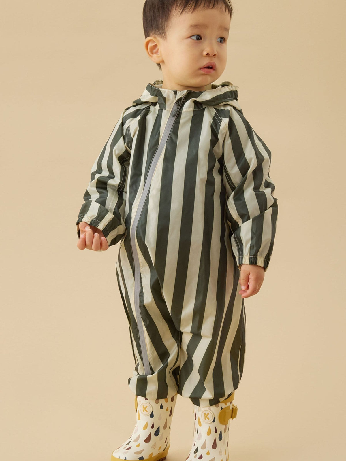 Dsiney Kidz - KIDLY by MORI Green Packaway Puddlesuit image 1