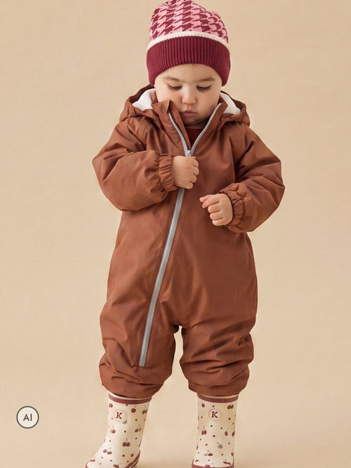 Dsiney Kidz - KIDLY by MORI Orange Supersoft Fleece Lined Puddlesuit image 1