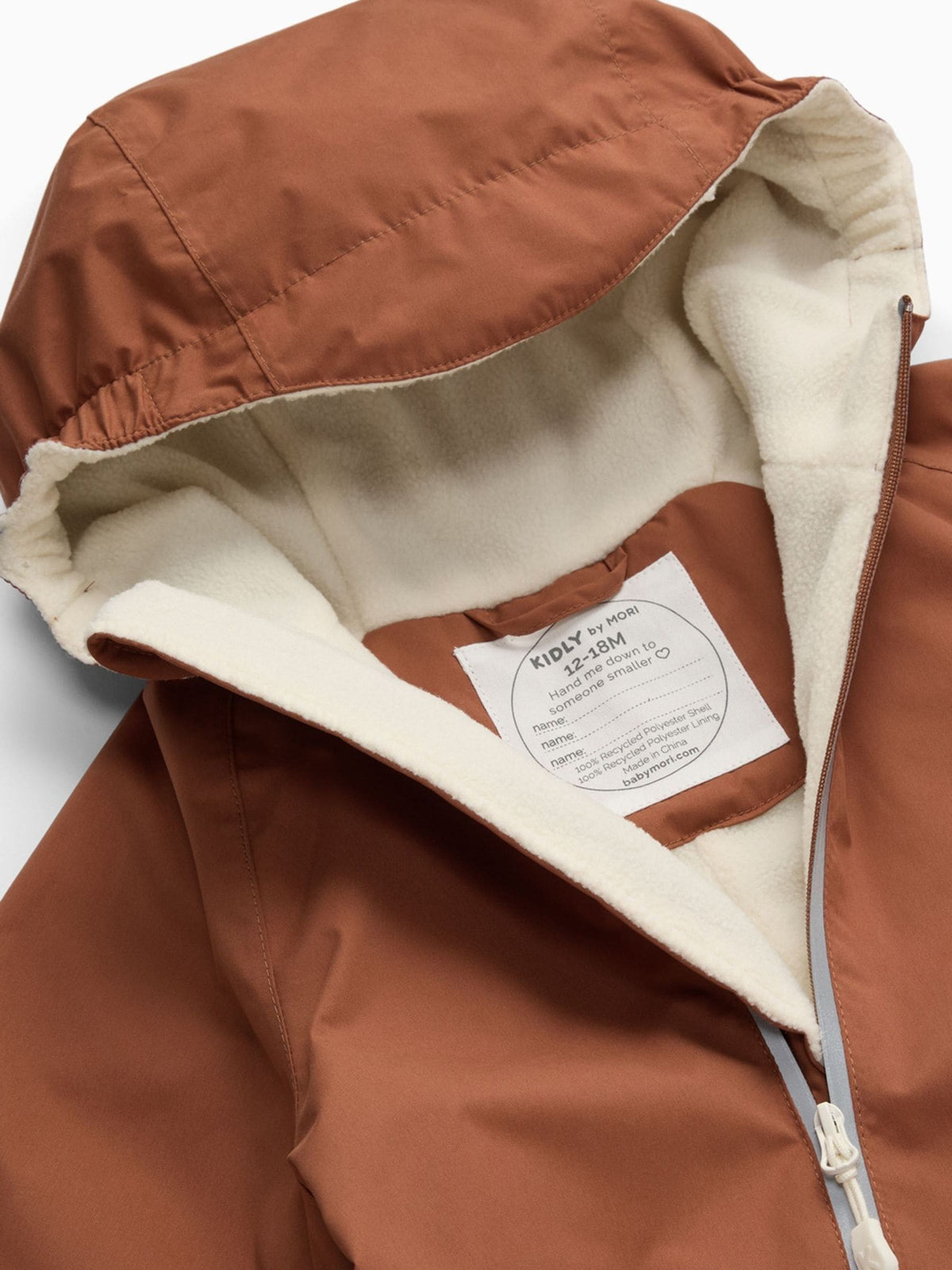 Dsiney Kidz - KIDLY by MORI Orange Supersoft Fleece Lined Puddlesuit image 3