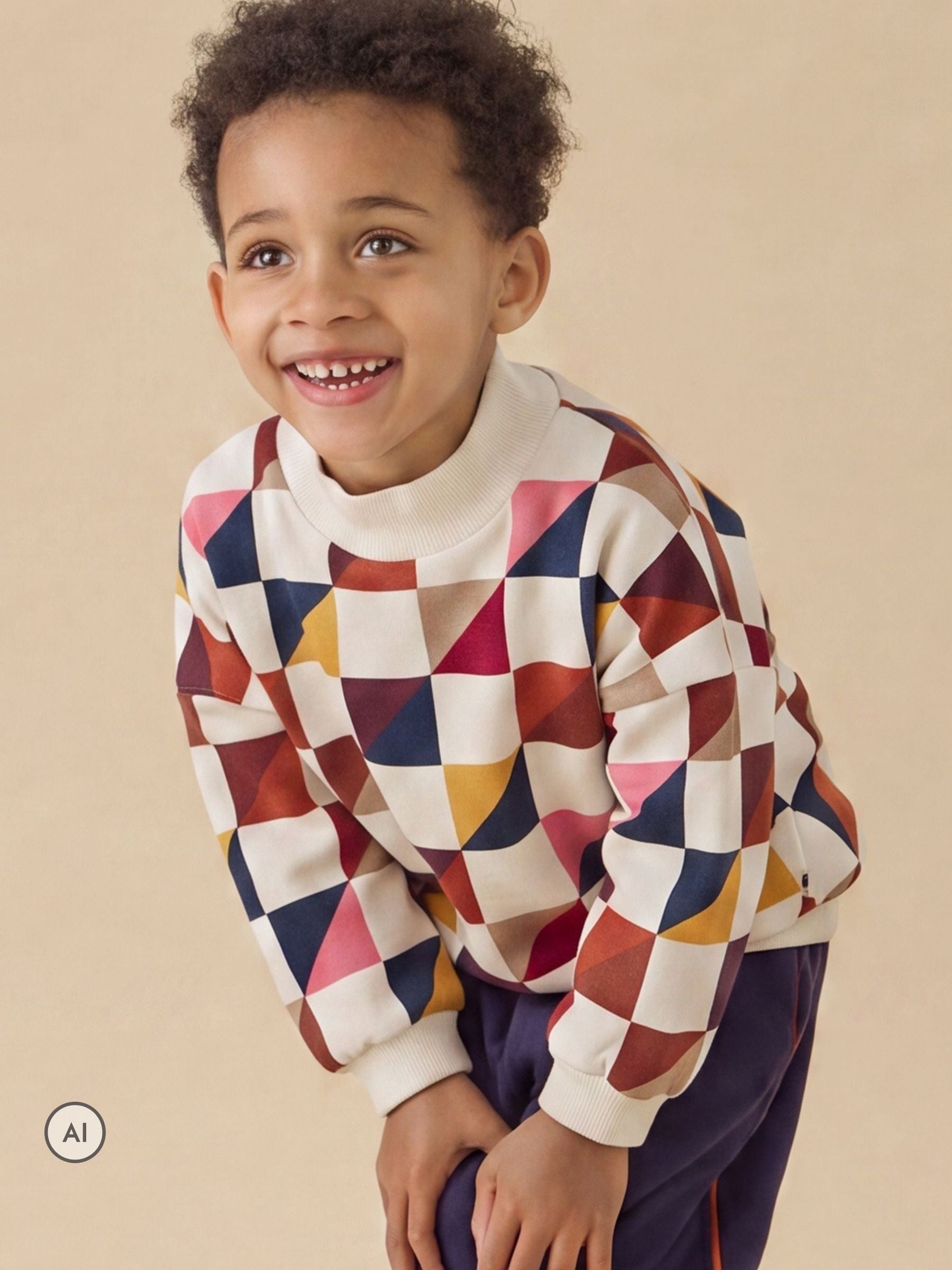 Dsiney Kidz - KIDLY by MORI Cream Supersoft All Over Print Sweatshirt image 1