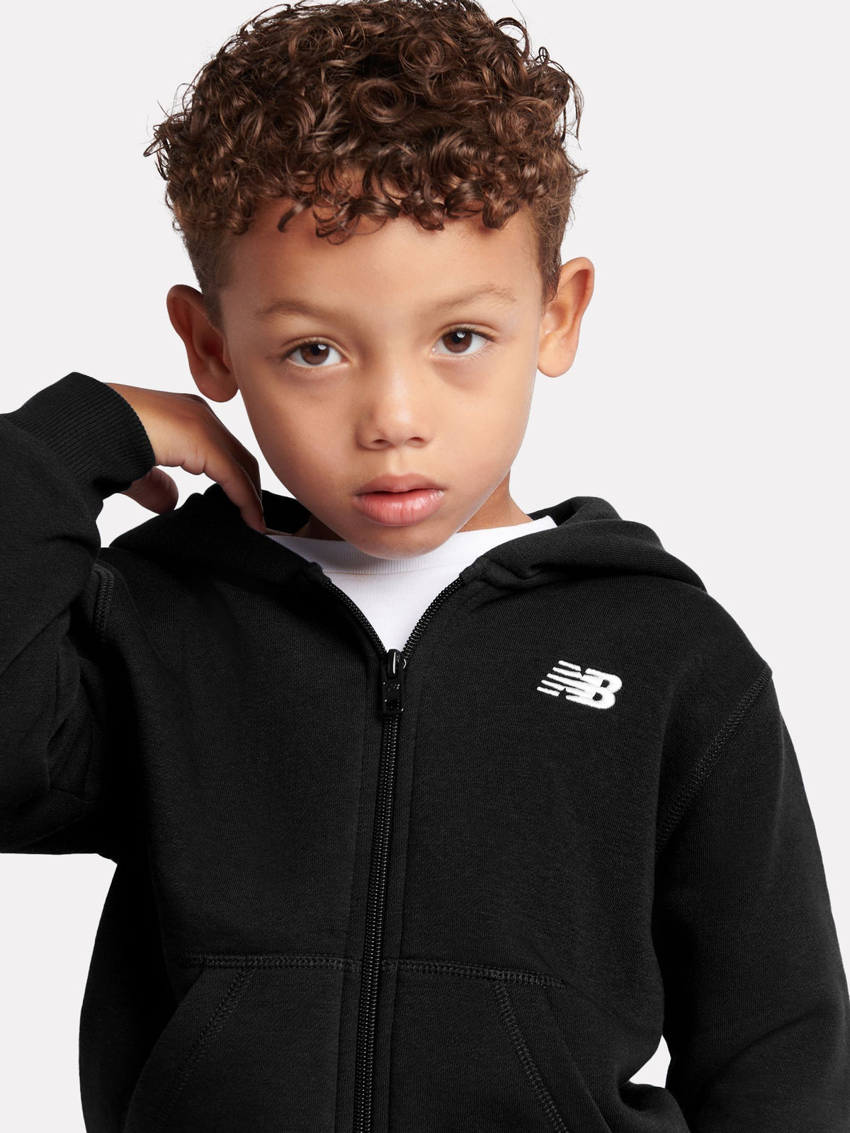 New Balance Black Small Logo Brushback Zip Through Hoodie & Joggers Set - image 4