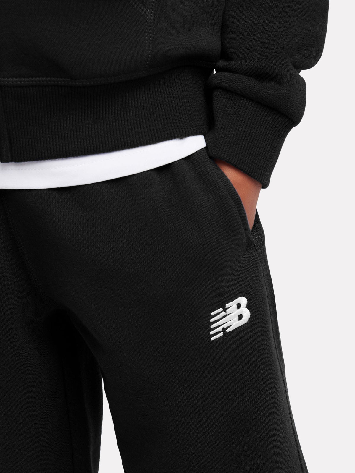 New Balance Black Small Logo Brushback Zip Through Hoodie & Joggers Set - image 5