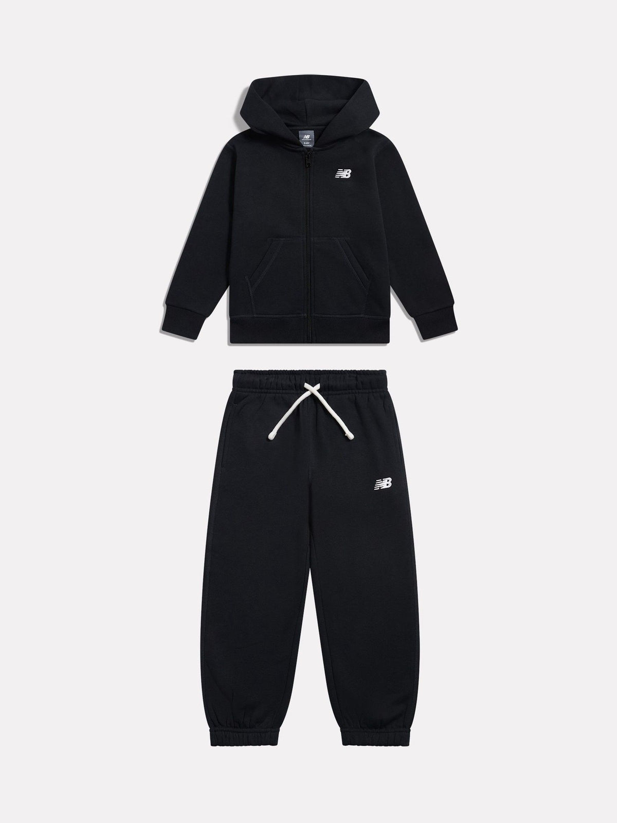 New Balance Black Small Logo Brushback Zip Through Hoodie & Joggers Set - image 6