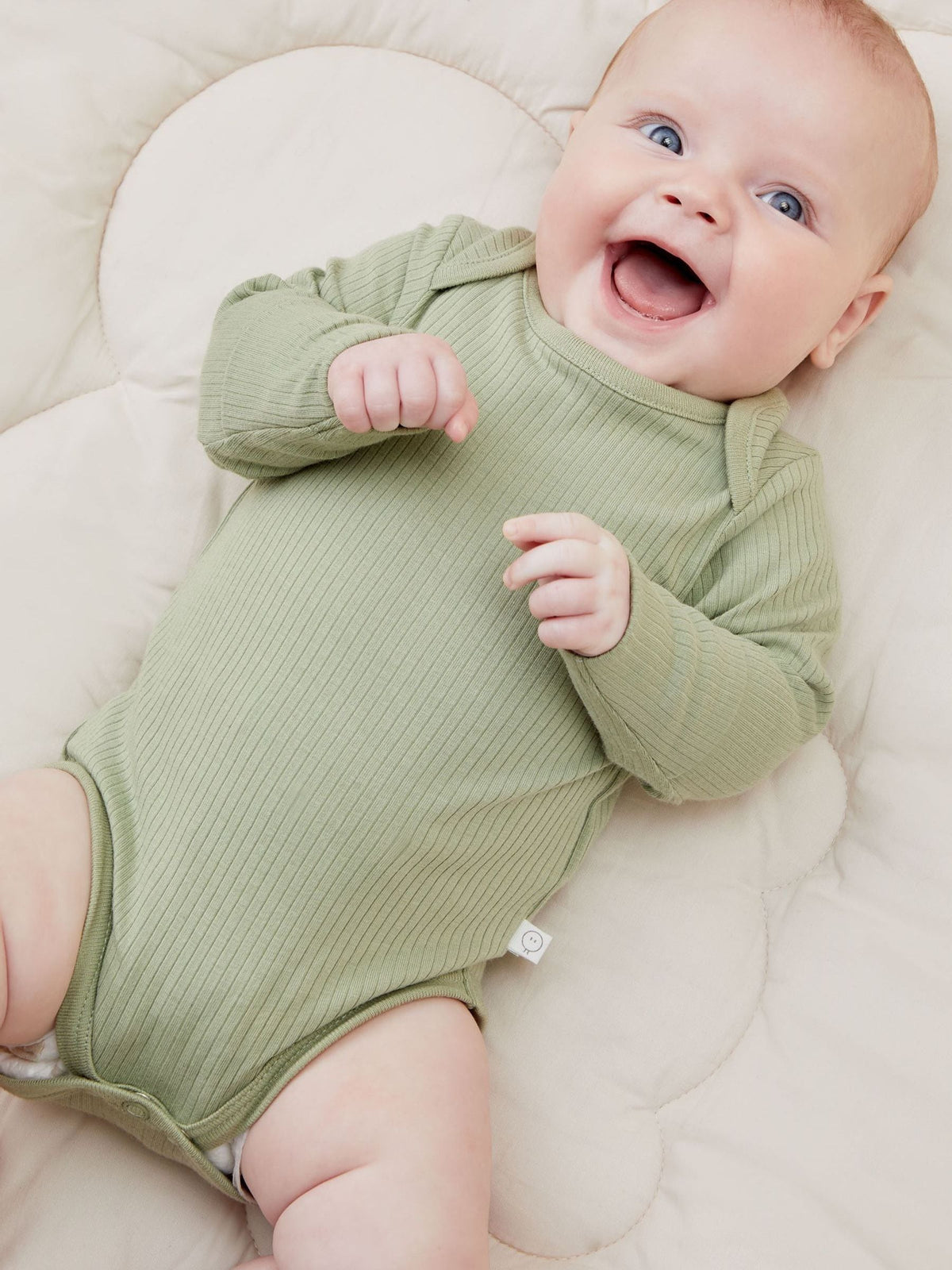 MORI Green Supersoft Ribbed Long Sleeve Bodysuit - image 1