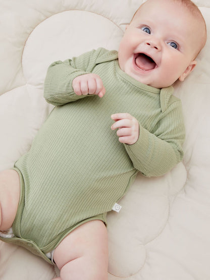 MORI Green Supersoft Ribbed Long Sleeve Bodysuit - image 1