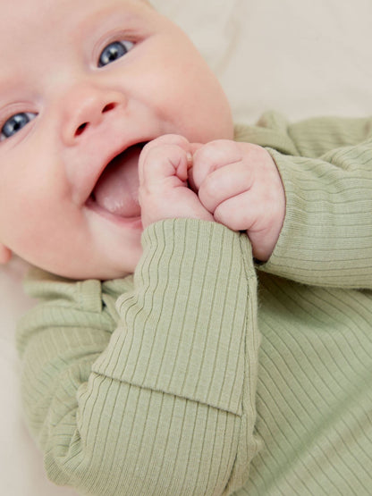 MORI Green Supersoft Ribbed Long Sleeve Bodysuit - image 2
