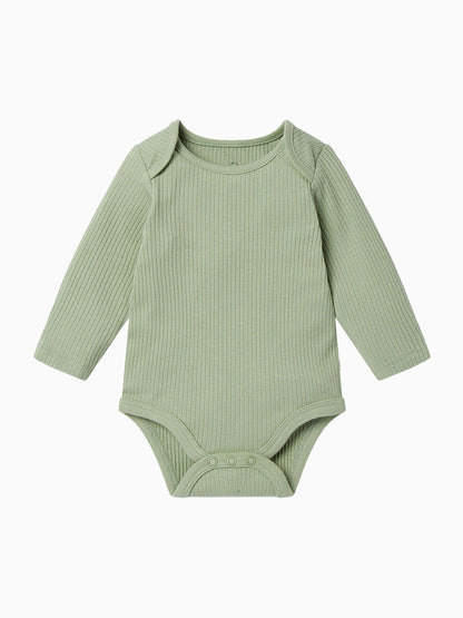 MORI Green Supersoft Ribbed Long Sleeve Bodysuit - image 3