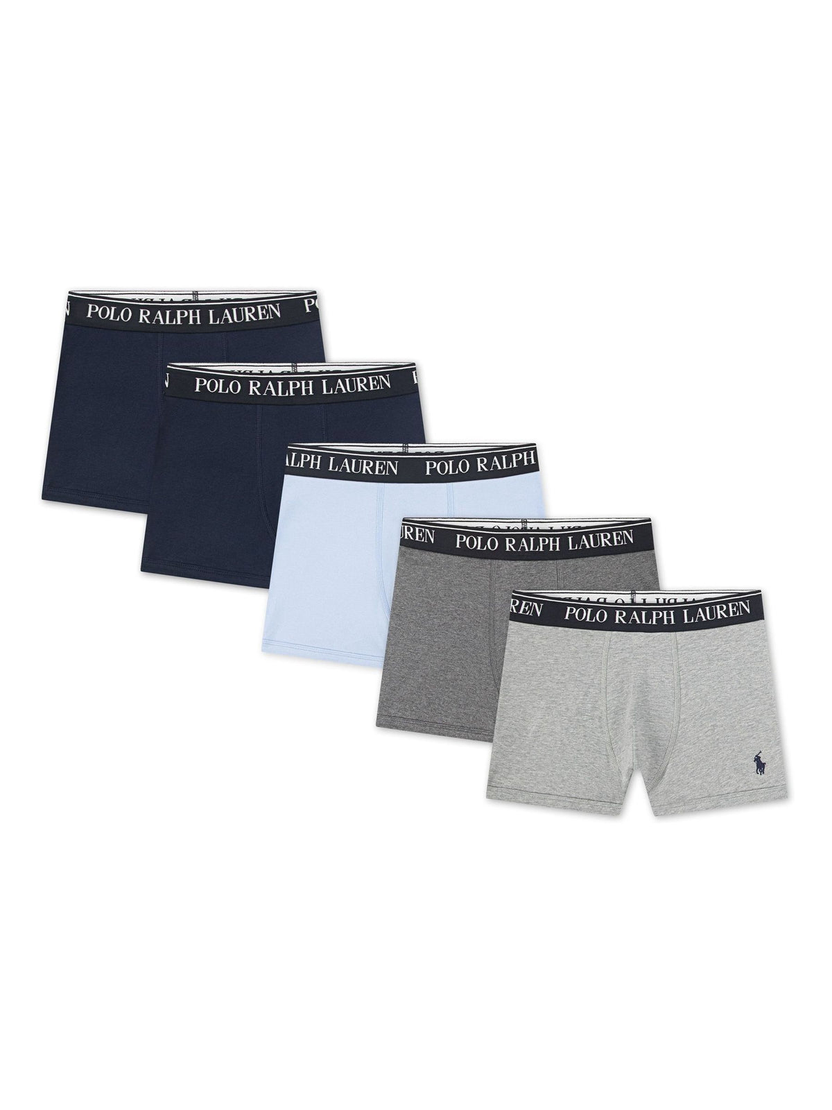 Dsiney Kidz - Polo Ralph Lauren Blue Cotton Stretch Logo Boxers 5 Pack image 1