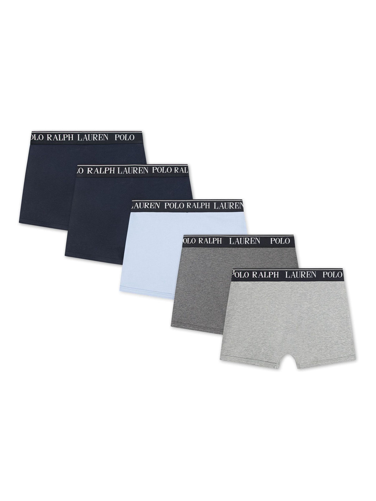 Dsiney Kidz - Polo Ralph Lauren Blue Cotton Stretch Logo Boxers 5 Pack image 3