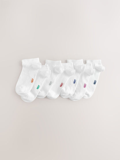 White Cotton Rich Trainer Socks 7 Pack - image 1