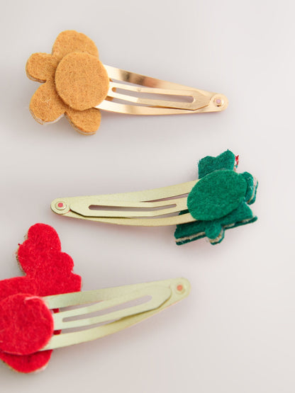 Red Christmas Hair Clips 5 Pack - image 4