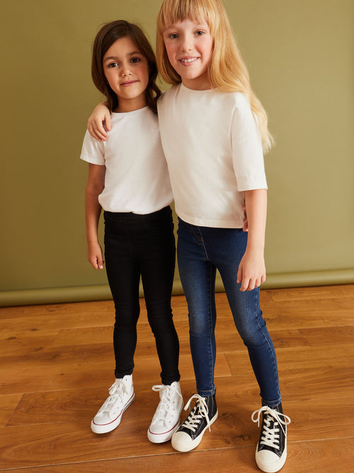 Dsiney Kidz - Black/Dark Denim Elasticated Waist Jeggings 2 Pack (3-16yrs) image 1