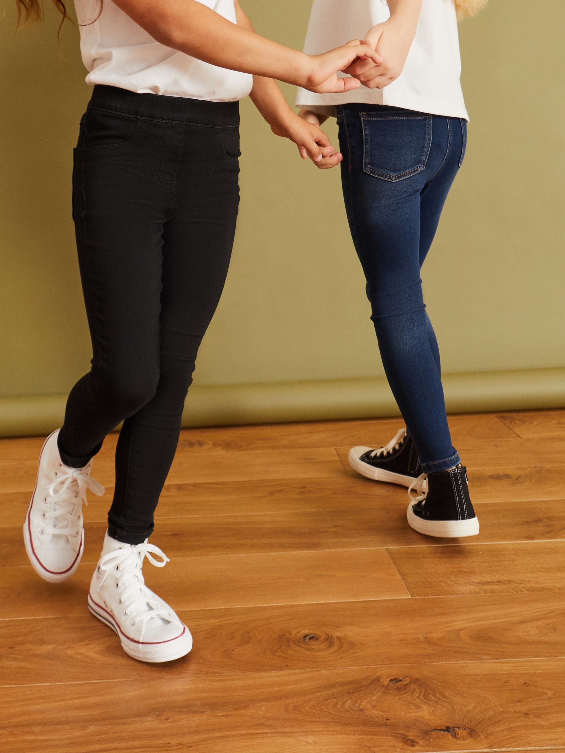 Dsiney Kidz - Black/Dark Denim Elasticated Waist Jeggings 2 Pack (3-16yrs) image 3