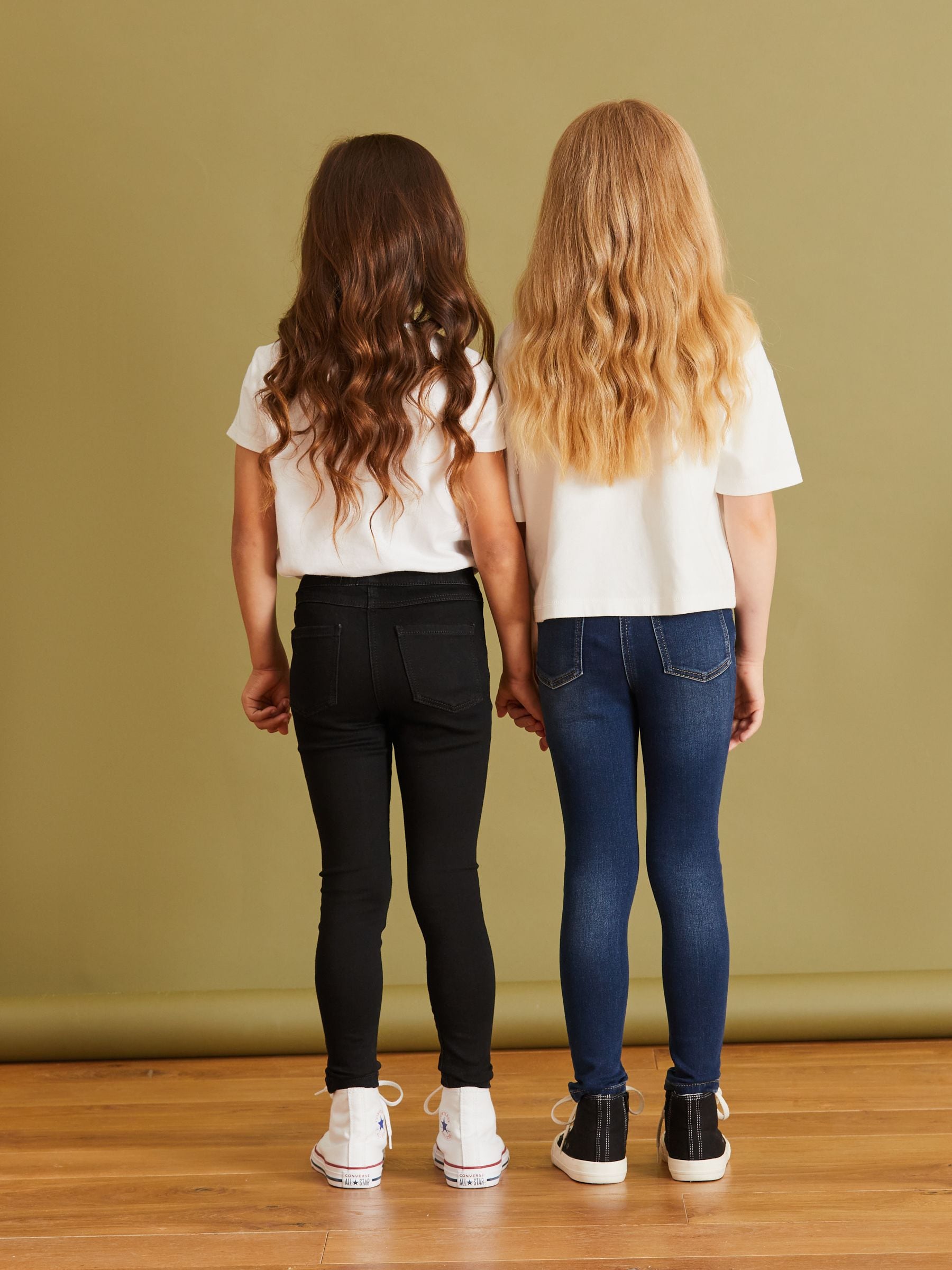 Dsiney Kidz - Black/Dark Denim Elasticated Waist Jeggings 2 Pack (3-16yrs) image 4