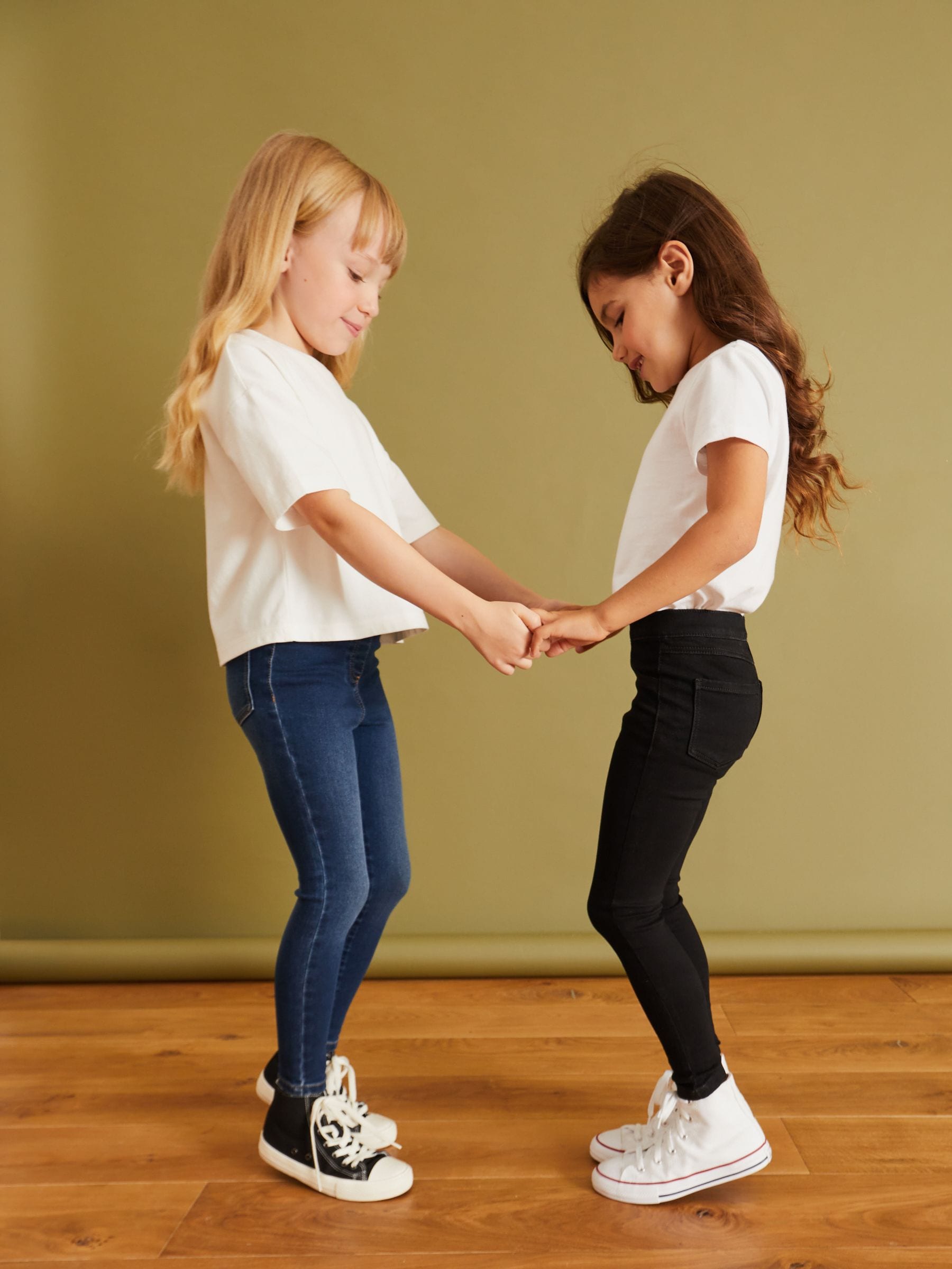 Dsiney Kidz - Black/Dark Denim Elasticated Waist Jeggings 2 Pack (3-16yrs) image 5
