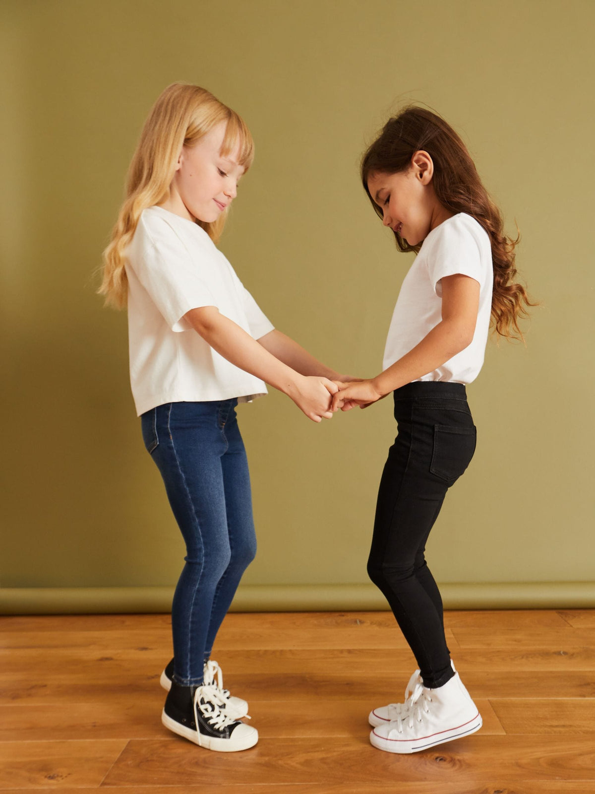 Dsiney Kidz - Black/Dark Denim Elasticated Waist Jeggings 2 Pack (3-16yrs) image 5