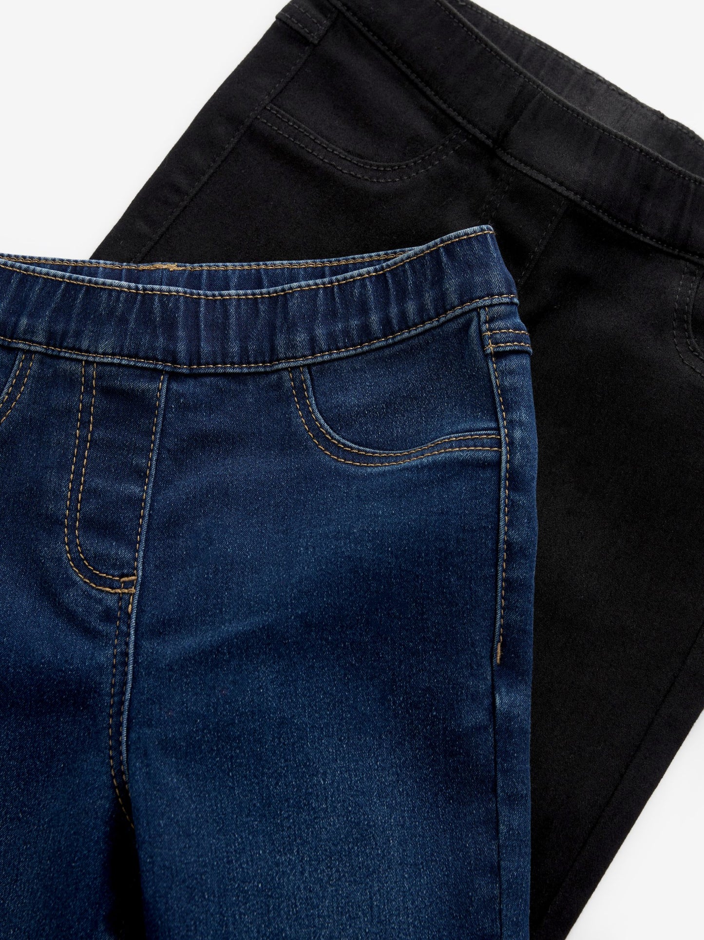 Dsiney Kidz - Black/Dark Denim Elasticated Waist Jeggings 2 Pack (3-16yrs) image 8