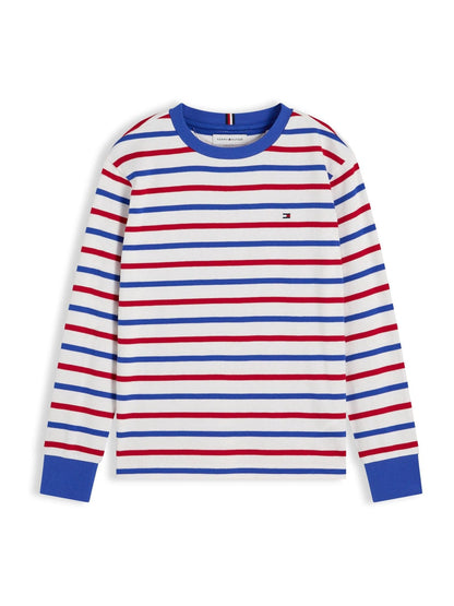 Tommy Hilfiger Red Essential Stripe Relaxed Long Sleeve T-Shirt image 5