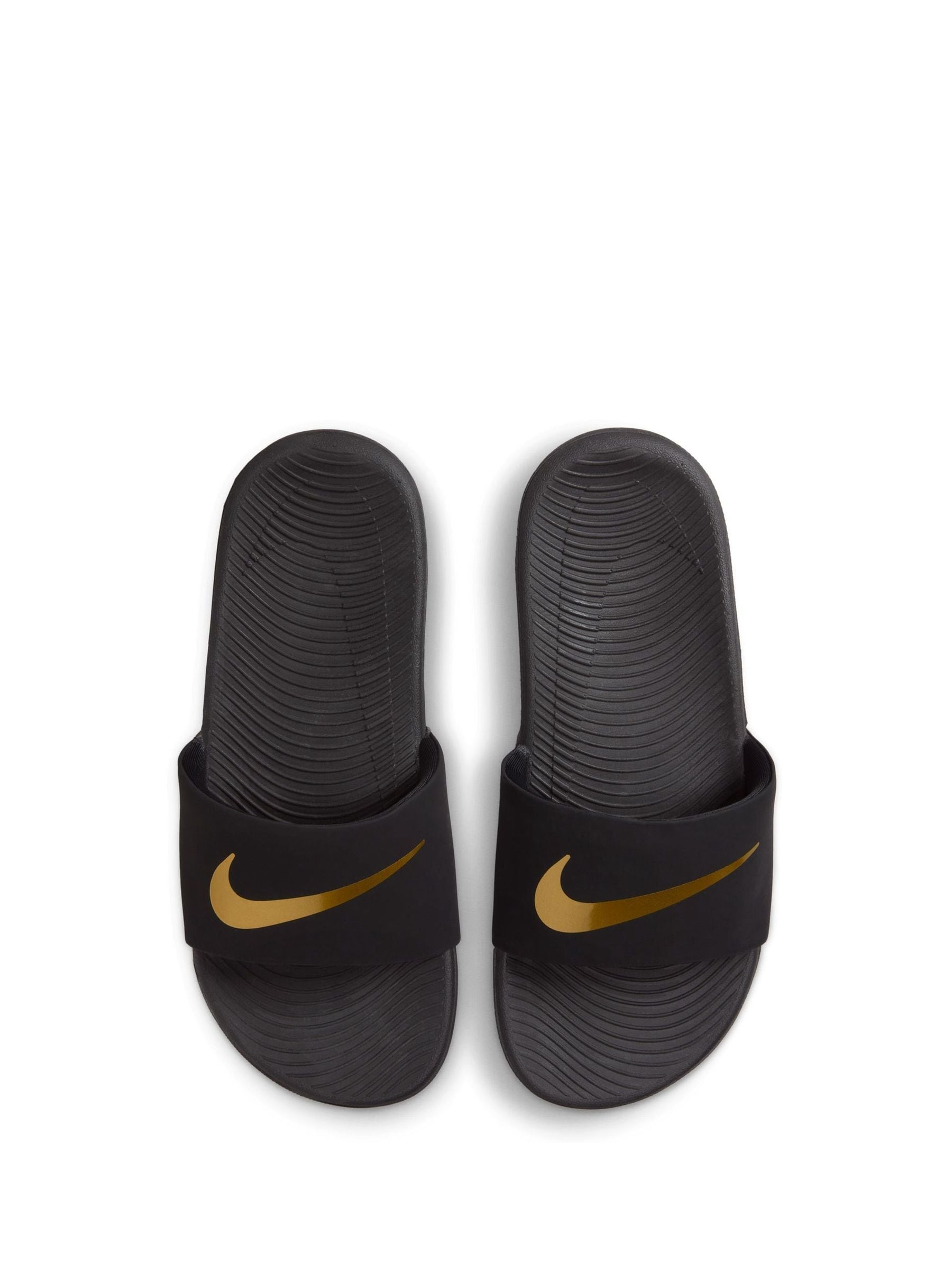 Nike Black/Gold Kawa Junior/Youth Sliders image 3