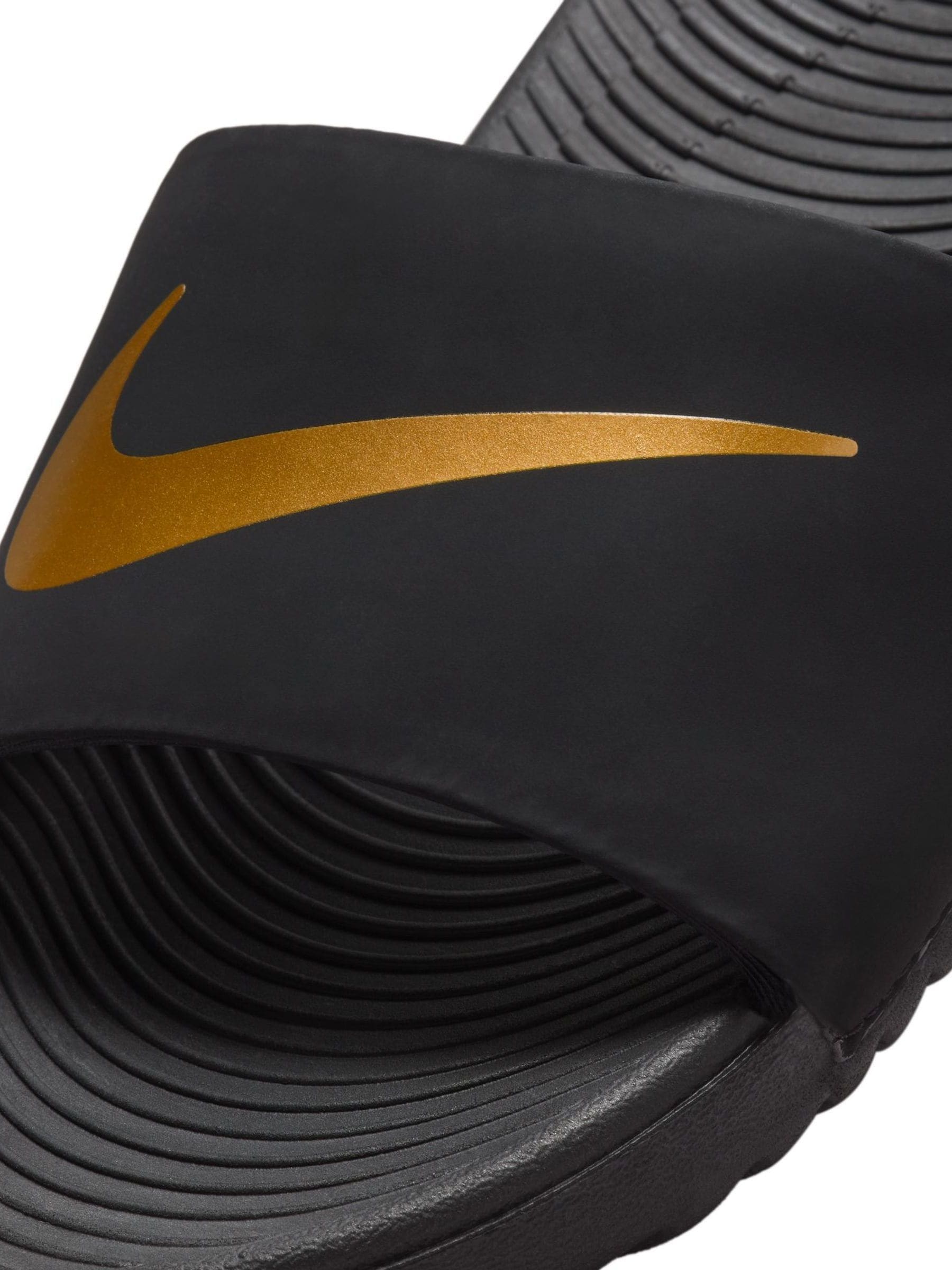 Nike Black/Gold Kawa Junior/Youth Sliders image 6