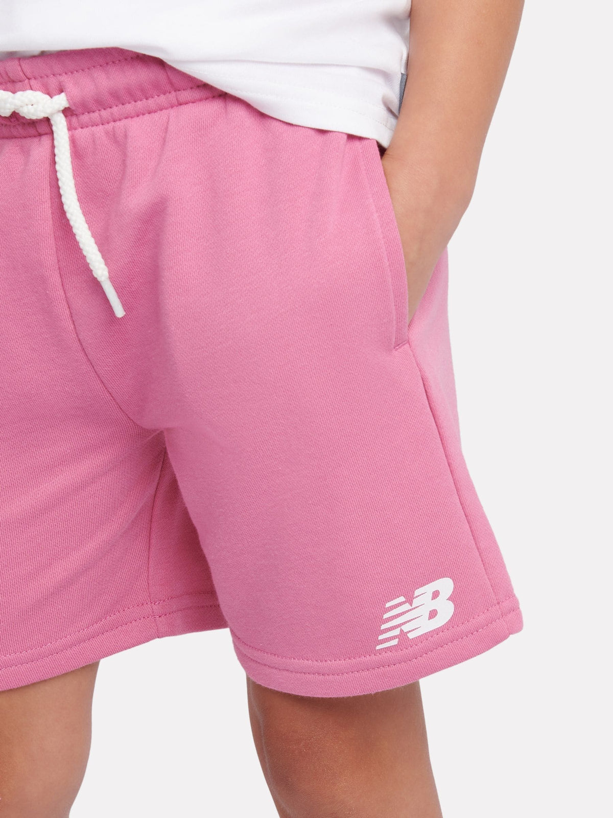 New Balance White Sticker Graphic T-Shirt & Shorts Set - image 5
